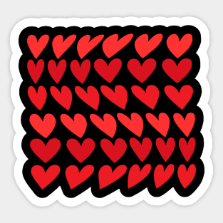 Beautiful Red Heart Pattern Sticker
